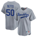 Kdoa LA.Dodgers #50 Mookie Betts Player Gray Game Limited Home Stitched Jerseys