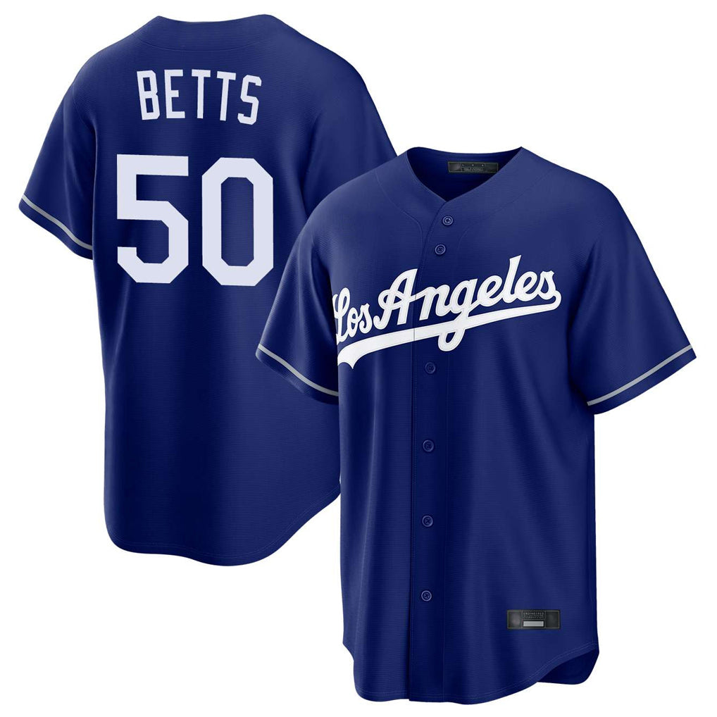 Kdoa LA.Dodgers #50 Mookie Betts Player Royal Game Stitched Jerseys