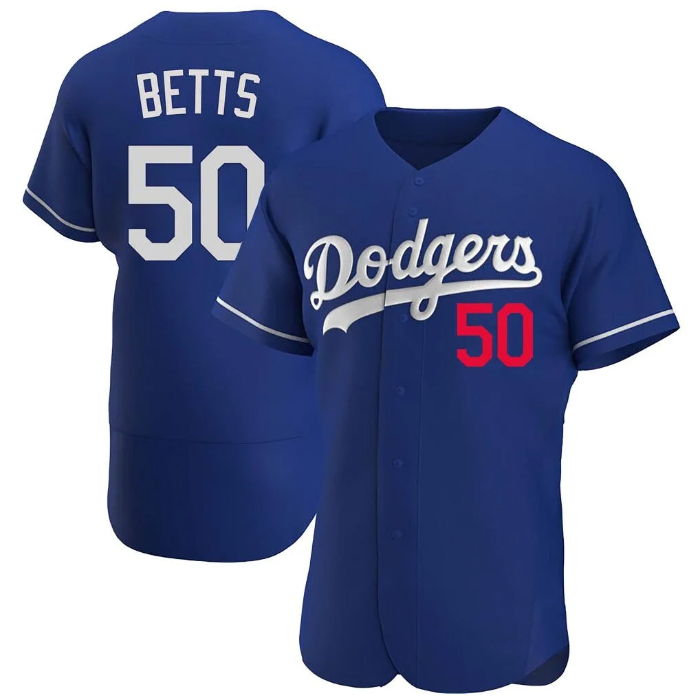 Kdoa LA.Dodgers #50 Mookie Betts Player Royal Limited Elite Home Stitched Jerseys