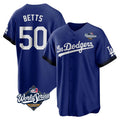 Kdoa LA.Dodgers #50 Mookie Betts Player Royal World Series City Connect Home Game Stitched Jerseys