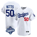KdoaLA.Dodgers #50 Mookie Betts Player White World Series Meet Limited Home Stitched Jerseys