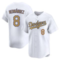 Kdoa LA.Dodgers #8 Enrique Hern?¡ì?¨¦ndez Player Gold Collection Limited Home Stitched Jerseys