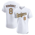Kdoa LA.Dodgers #8 Enrique Hern?¡ì?¨¦ndez Player Gold Limited Elite Home Stitched Jerseys