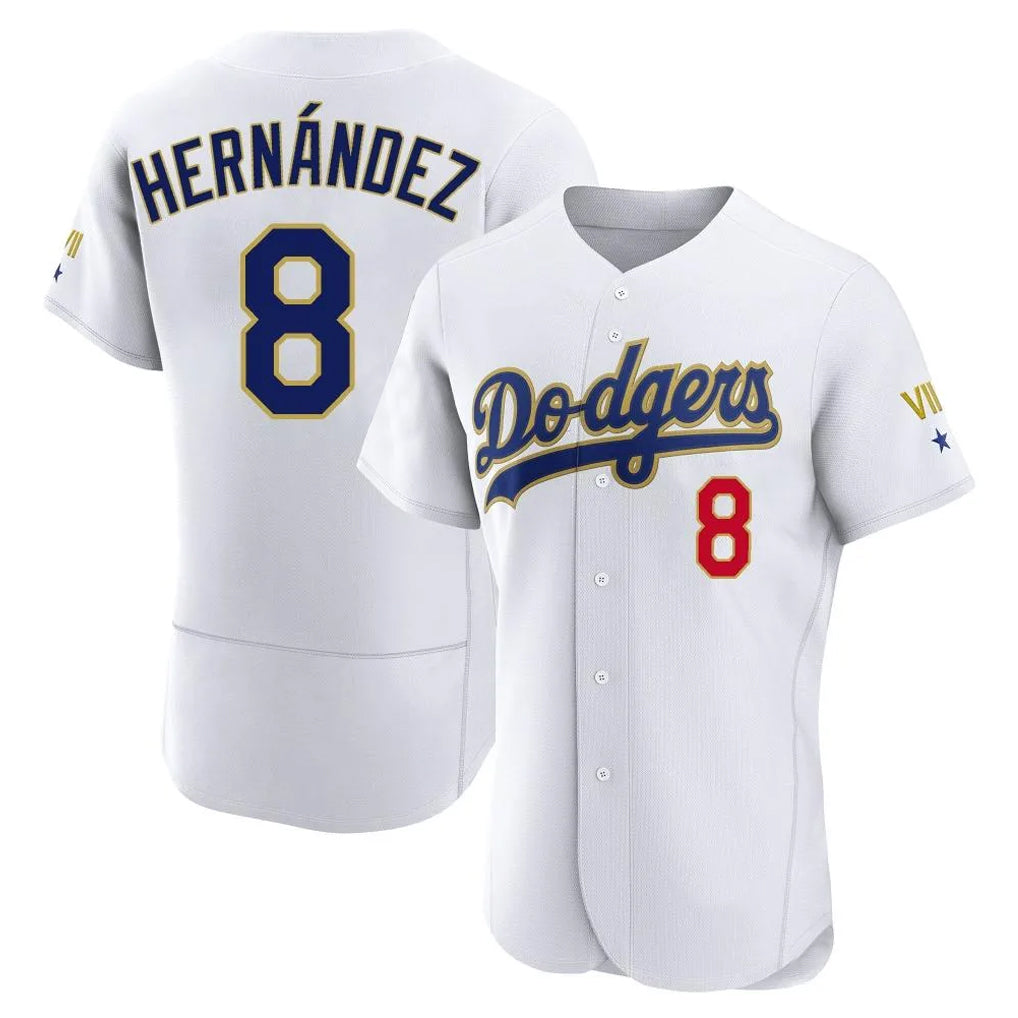 Kdoa LA.Dodgers #8 Enrique Hern?¡ì?¨¦ndez Player Gold White 2026 Collection Stadium Limited Elite Stitched Jerseys