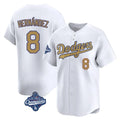 Kdoa LA.Dodgers #8 Enrique Hern?¡ì?¨¦ndez Player Gold World Series Meet Collection Limited Home Stitched Jerseys