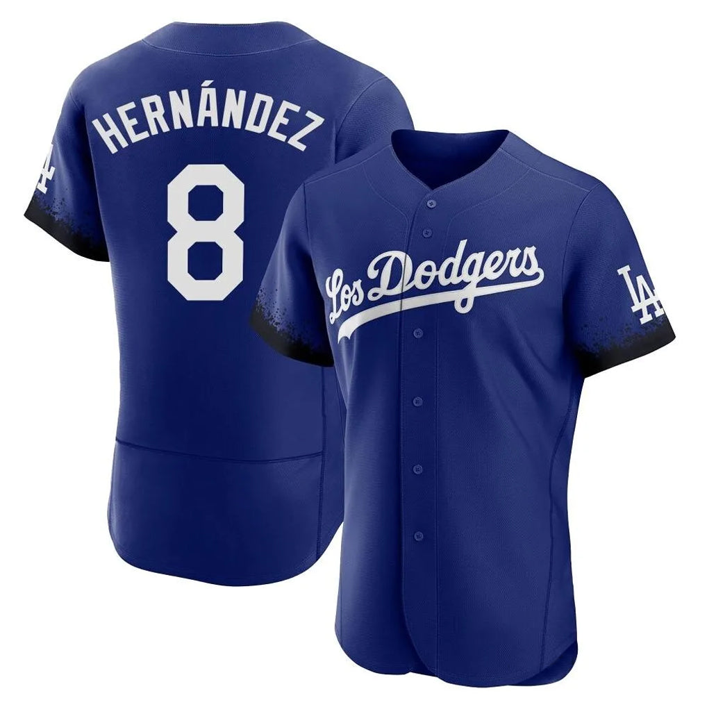 Kdoa LA.Dodgers #8 Enrique Hern?¡ì?¨¦ndez Player Royal City Connect Elite Home Stitched Jerseys