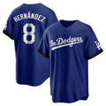 Kdoa LA.Dodgers #8 Enrique Hern?¡ì?¨¦ndez Player Royal City Connect Home Game Stitched Jerseys