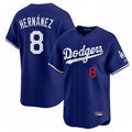 Kdoa LA.Dodgers #8 Enrique Hern?¡ì?¨¦ndez Player Royal Limited Home Stitched Jerseys