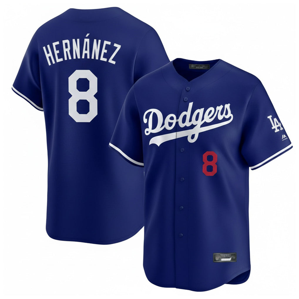 Kdoa LA.Dodgers #8 Enrique Hern?¡ì?¨¦ndez Player Royal Limited Home Stitched Jerseys