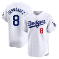 Kdoa LA.Dodgers #8 Enrique Hern?¡ì?¨¦ndez Player White Limited Home Stitched Jerseys