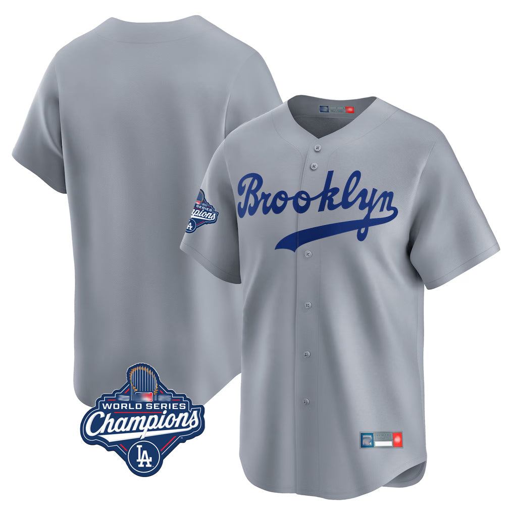 Kdoa LA.Dodgers Blank Player Gray Game Limited Home World Series Meet Stitched Jerseys