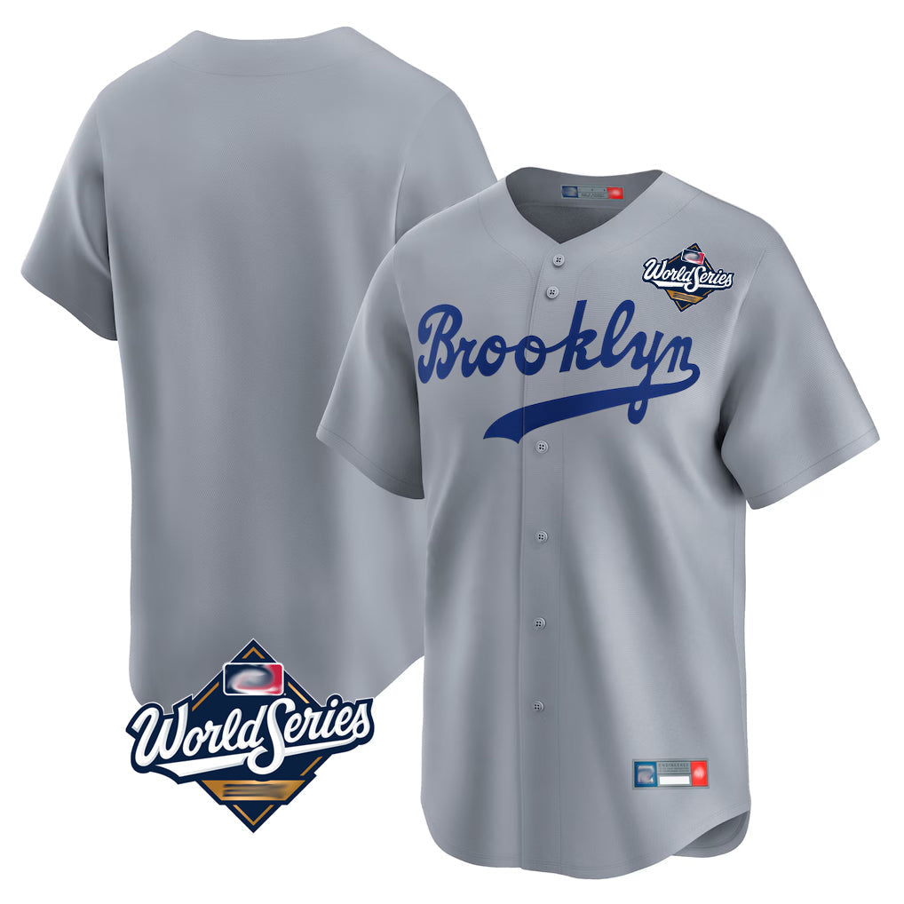 Kdoa LA.Dodgers Blank Player Gray Game Limited Home World Series Stitched Jerseys