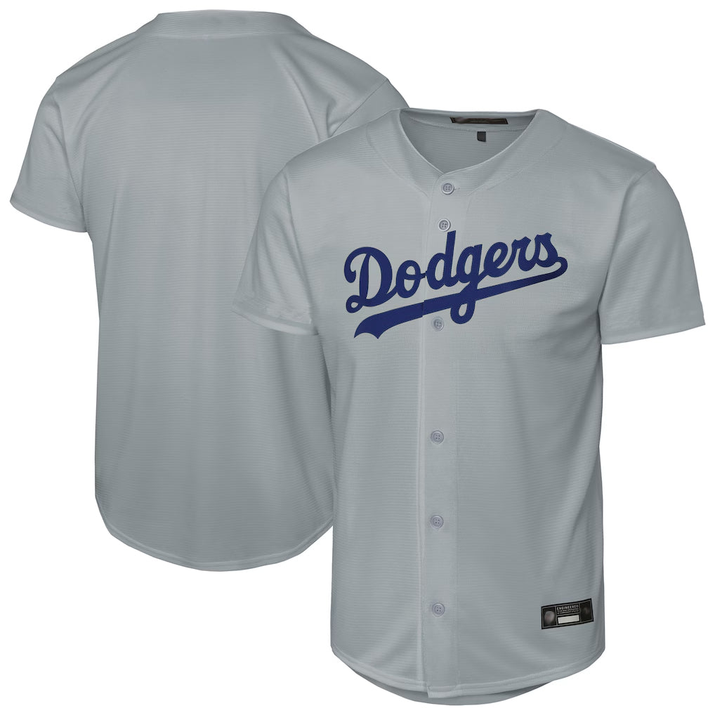 Kdoa LA.Dodgers Blank Player Gray Game Stitched Jerseys
