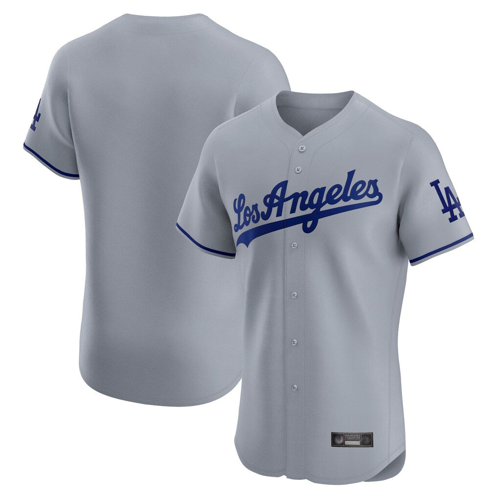 Kdoa LA.Dodgers Blank Player Gray Limited Elite Home Stitched Jerseys