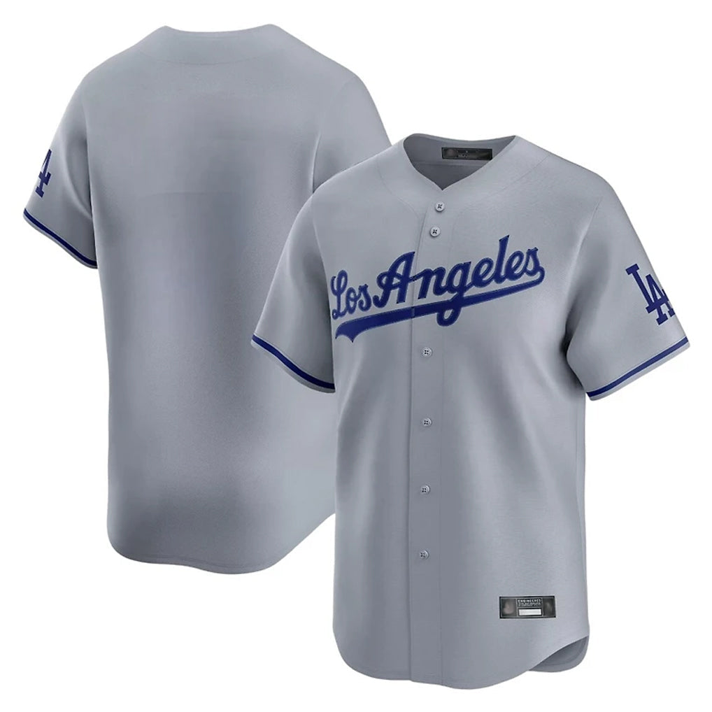 Kdoa LA.Dodgers Blank Player Gray Limited Game Stitched Jerseys