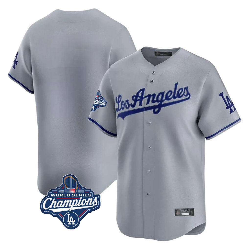 Kdoa LA.Dodgers Blank Player Gray Limited Game World Series Meet Stitched Jerseys