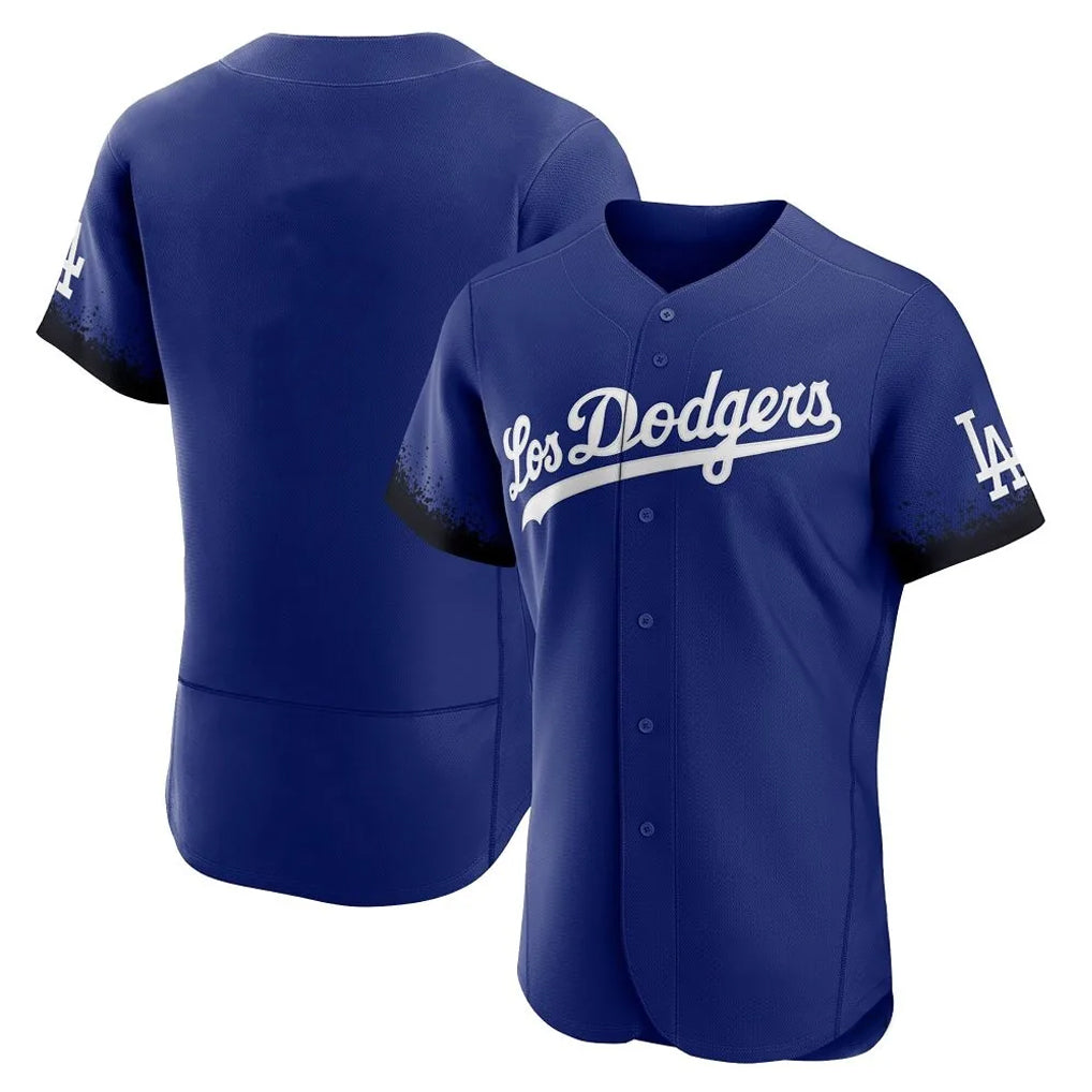 Kdoa LA.Dodgers Blank Player Royal City Connect Elite Home Stitched Jerseys