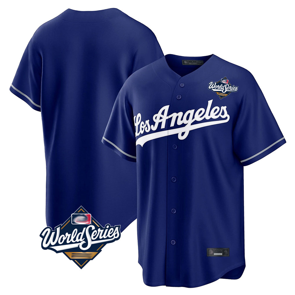 Kdoa LA.Dodgers Blank Player Royal Game World Series Stitched Jerseys