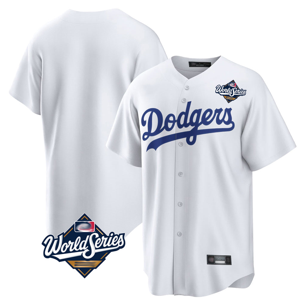 Kdoa LA.Dodgers Blank Player White Game Home World Series Stitched Jerseys