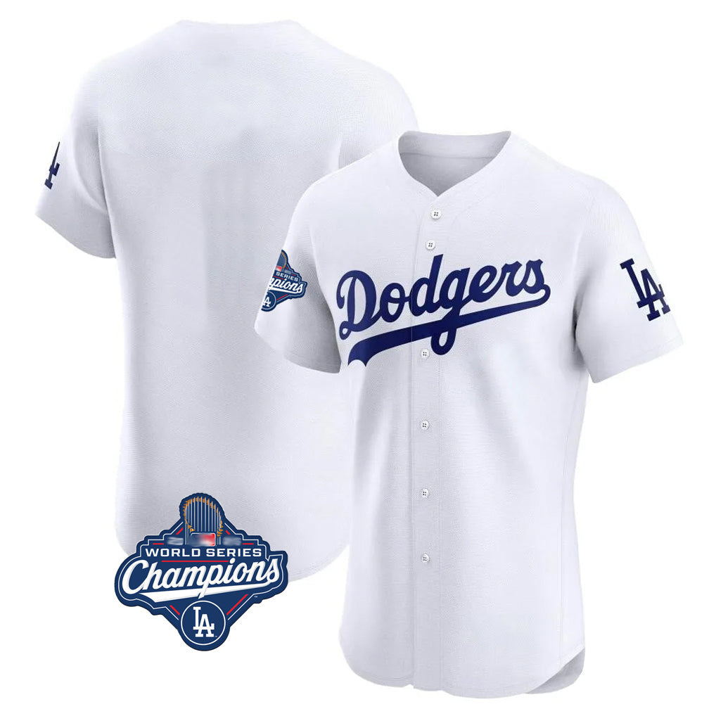 Kdoa LA.Dodgers Blank Player White Limited Elite Home World Series Meet Stitched Jerseys