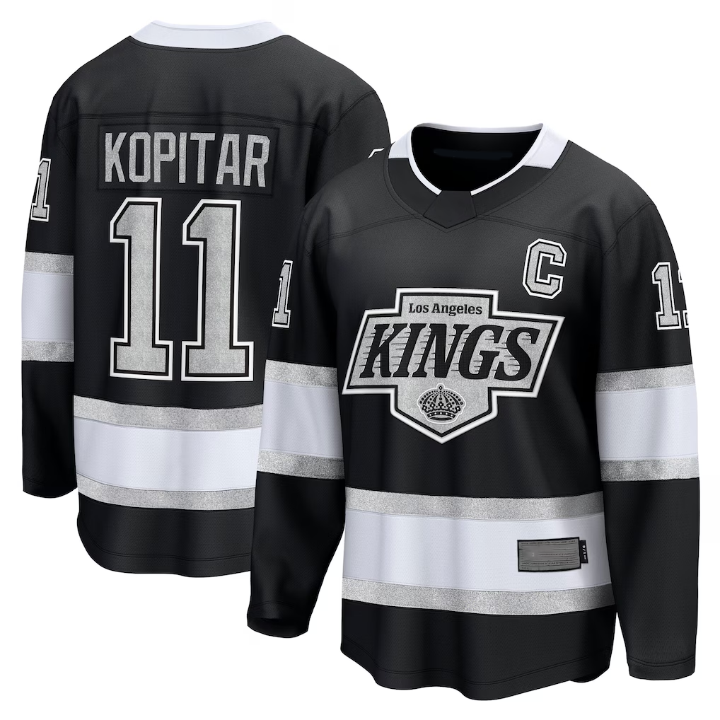 Kdoa LA.Kings #11 Anze Kopitar Black Home Premier Breakaway Player Jerseys
