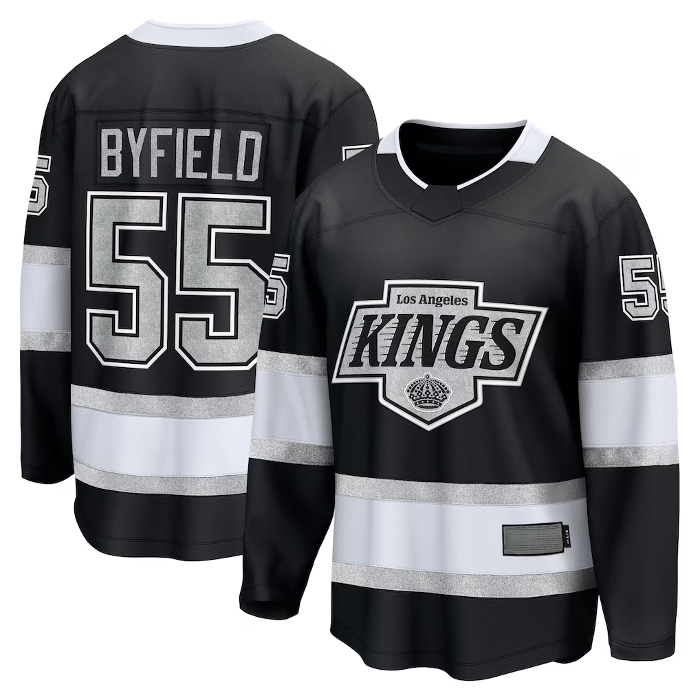 Kdoa LA.Kings #55 Quinton Byfield Black Home Breakaway Jerseys