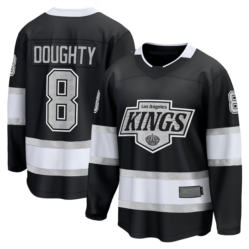 Kdoa LA.Kings #8 Drew Doughty Black Home Premier Breakaway Player Jerseys