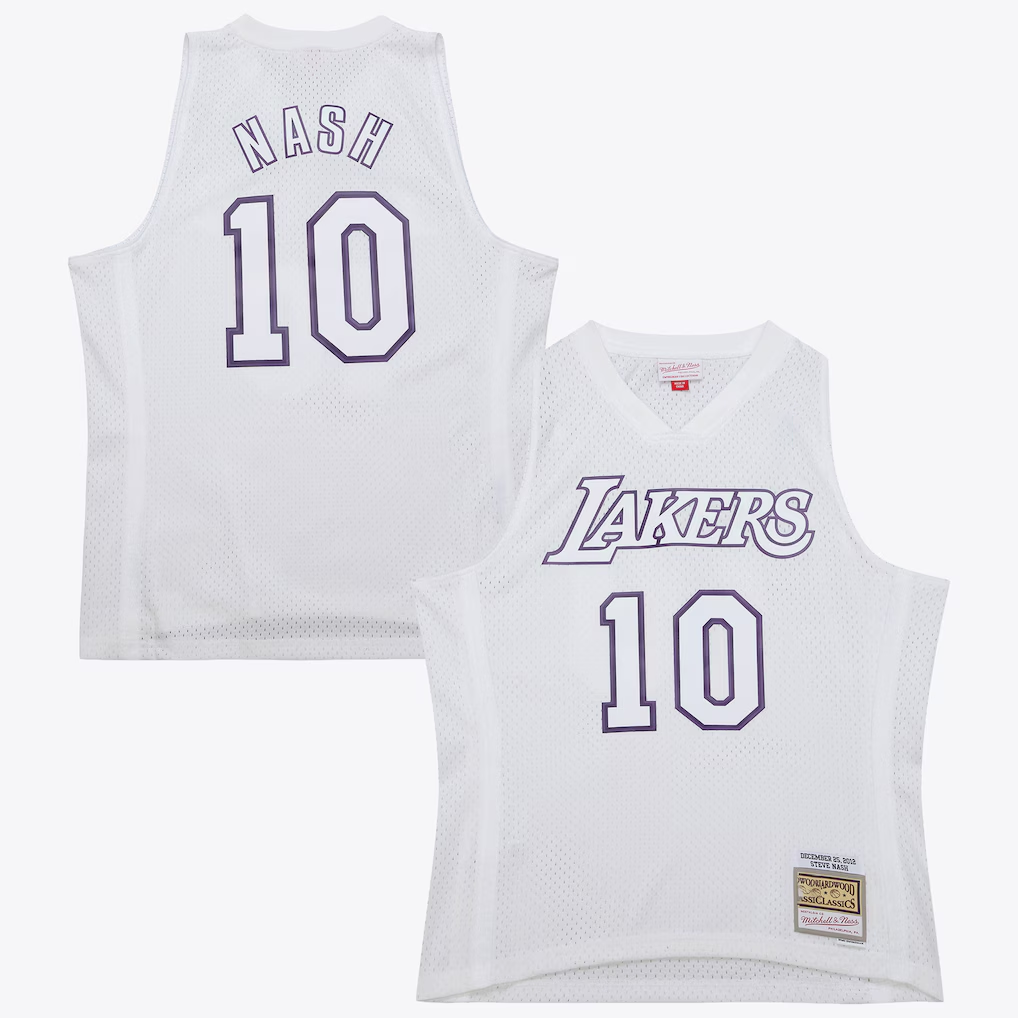 Kdoa LA.Lakers #10 Steve Nash White Mitchell & Ness 2012 Day Authentic Stitched Jerseys