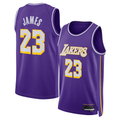 Kdoa LA.Lakers #23 LeBron James Purple Swingman Stitched Jerseys - Statement Edition