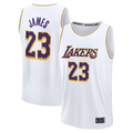 Kdoa LA.Lakers #23 LeBron James White Fast Break Replica Player Stitched Jerseys - Association Edition
