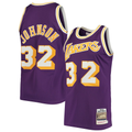 Kdoa LA.Lakers #32 Magic Johnson Mitchell & Ness Purple 1984-1985 Hardwood Classics Authentic Jerseys