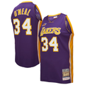 Kdoa LA.Lakers #34 Shaquille O'Neal Mitchell & Ness Purple 2000 All-Star Game Authentic Jerseys
