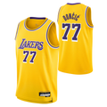Kdoa LA.Lakers #77 Luka Don?i? Gold Swingman Stitched Jerseys - Icon Edition