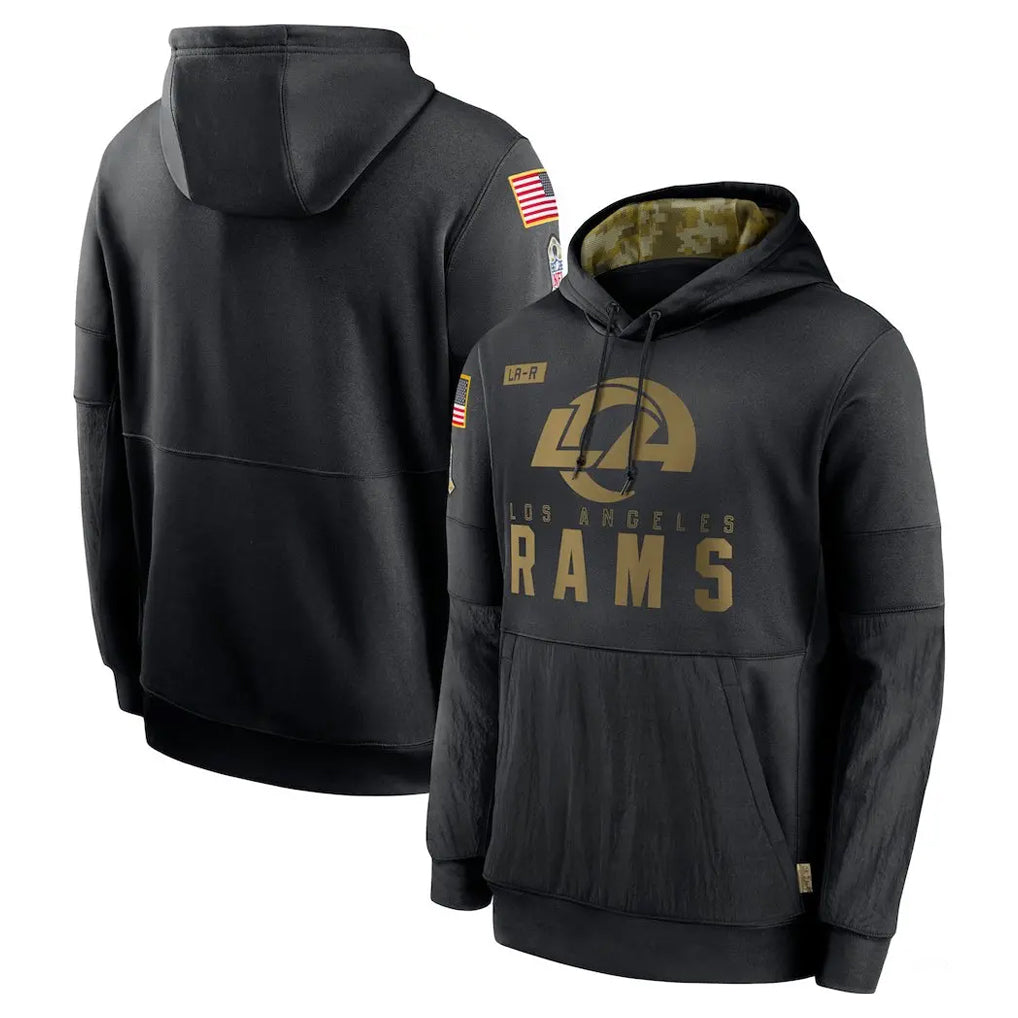 Kdoa LA.Rams Black Salute to Service Hoodies Limited Blank Player Game Stitched Jerseys
