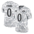 Kdoa LA.Rams #0 Byron Young Player Arctic Camo Salute To Service Limited Game Stitched Jerseys