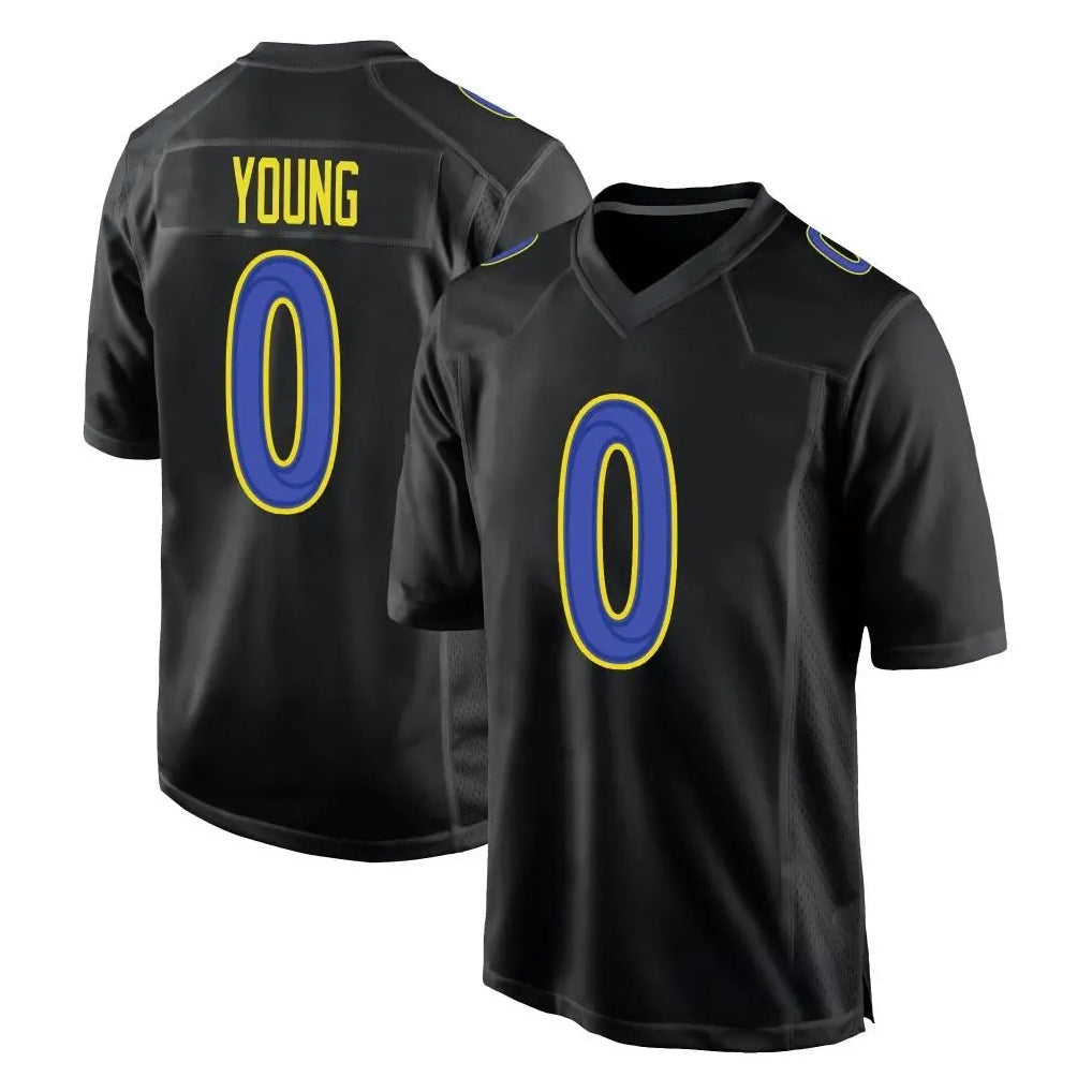 Kdoa LA.Rams #0 Byron Young Player Black Fashion Limited Home Game Stitched Jerseys