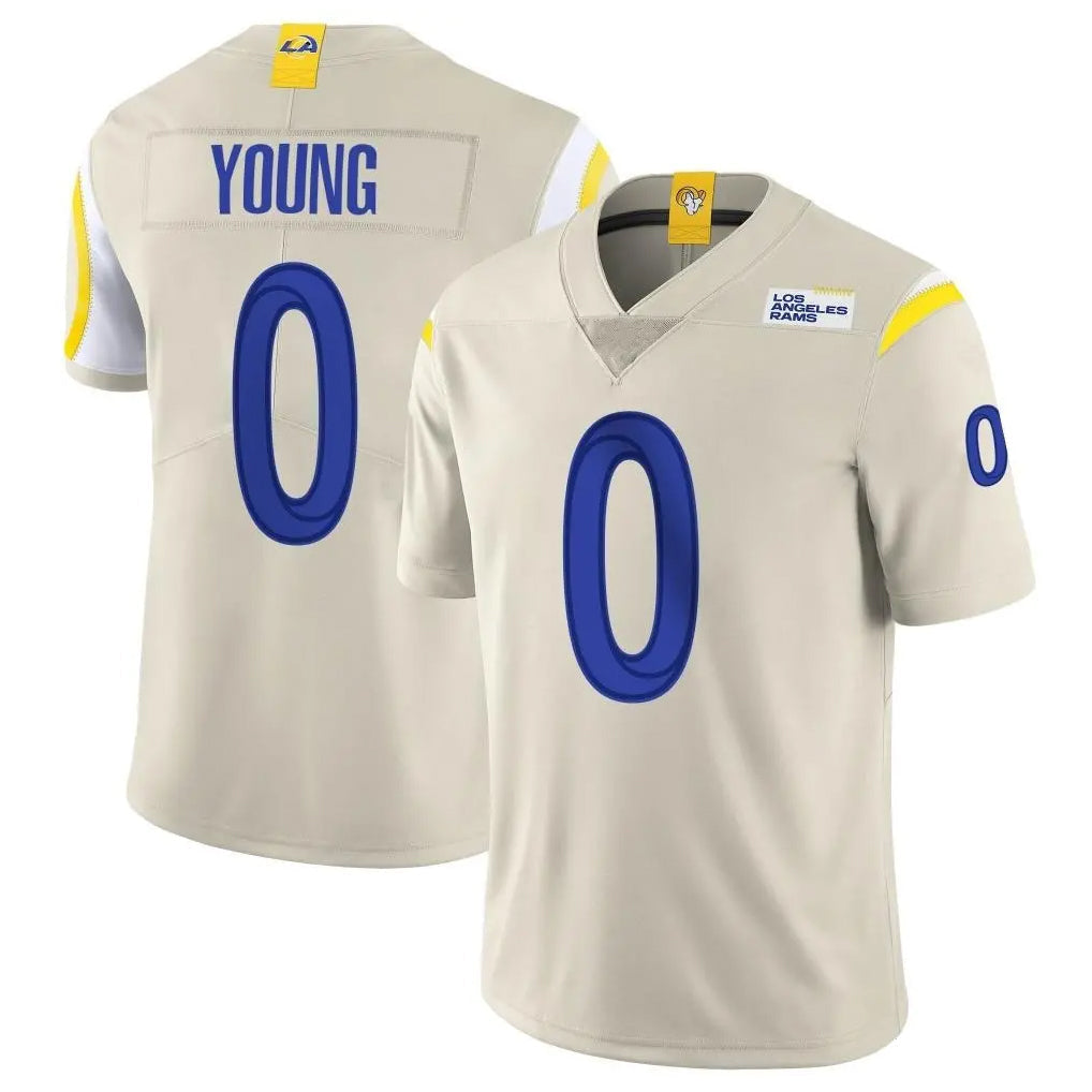 Kdoa LA.Rams #0 Byron Young Player Bone Limited Vapor Home Game Stitched Jerseys