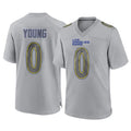 Kdoa LA.Rams #0 Byron Young Player Gray Atmosphere Fashion Home Game Stitched Jerseys