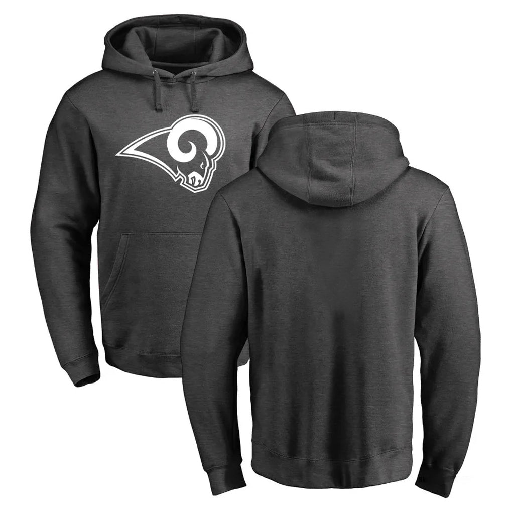 Kdoa LA.Rams #0 Byron Young Player Gray Pullover Hoodie Limited Game Stitched Jerseys