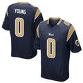 Kdoa LA.Rams #0 Byron Young Player Navy Home Game Stitched Jerseys