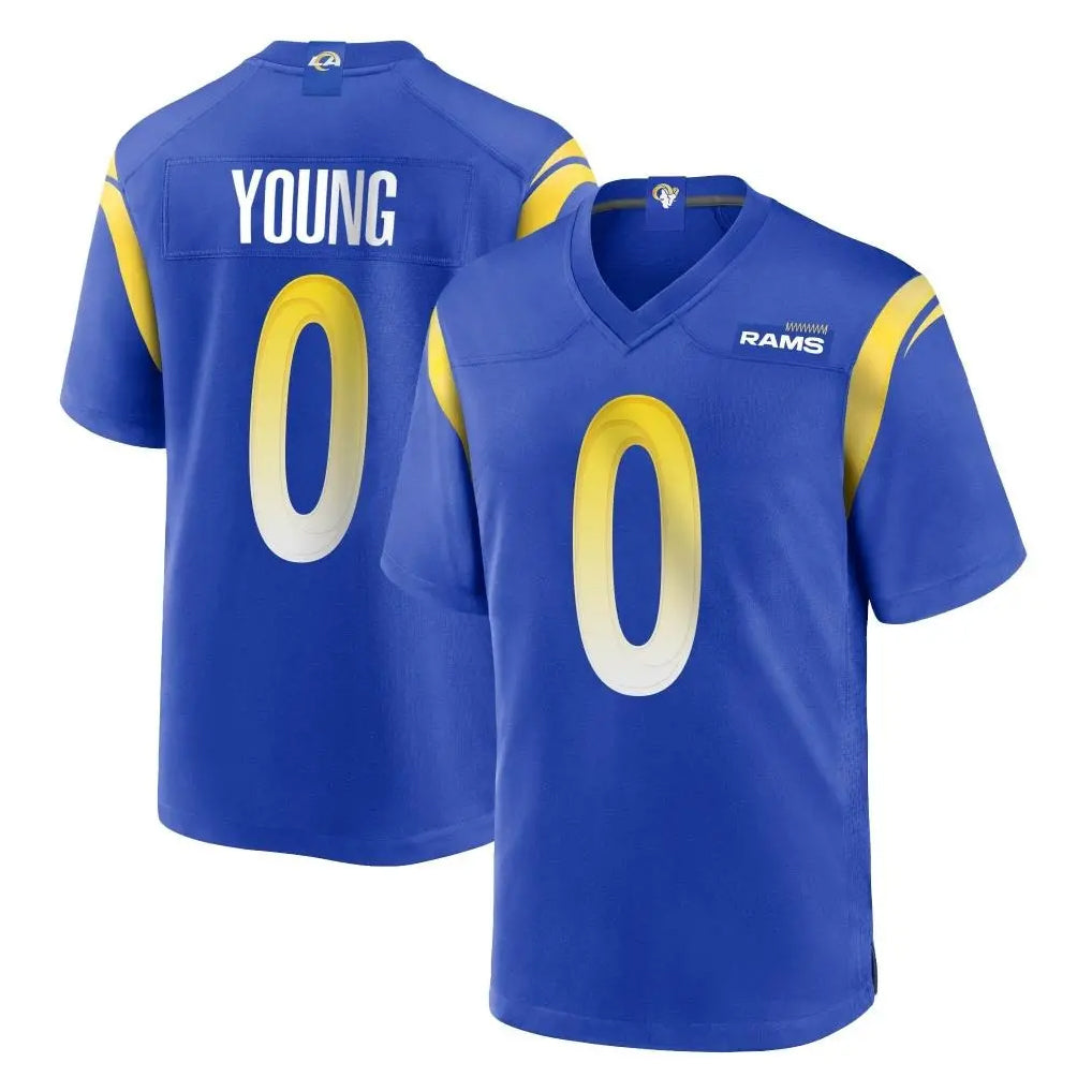 Kdoa LA.Rams #0 Byron Young Player Royal Home Game Stitched Jerseys