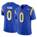 Kdoa LA.Rams #0 Byron Young Player Royal Limited Vapor F.U.S.E. Home Game Stitched Jerseys