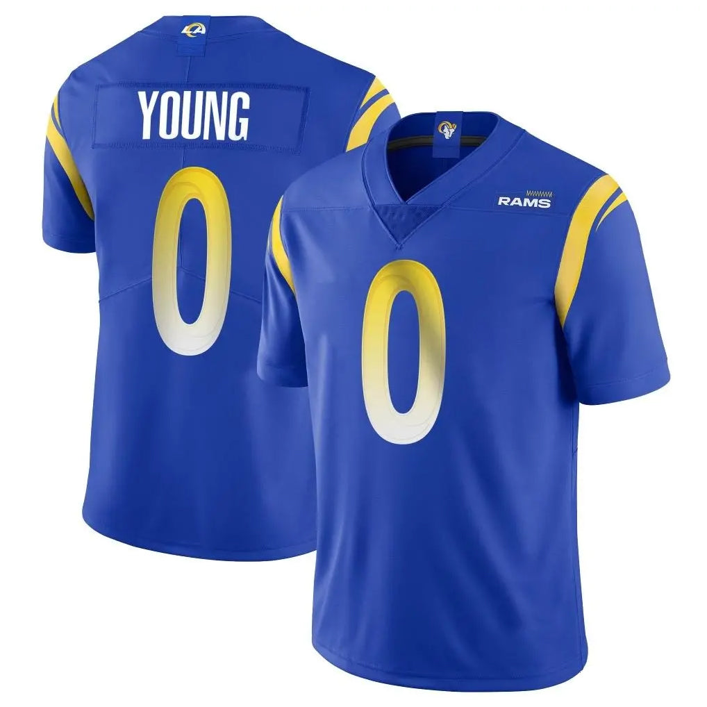 Kdoa LA.Rams #0 Byron Young Player Royal Limited Vapor Untouchable Home Game Stitched Jerseys