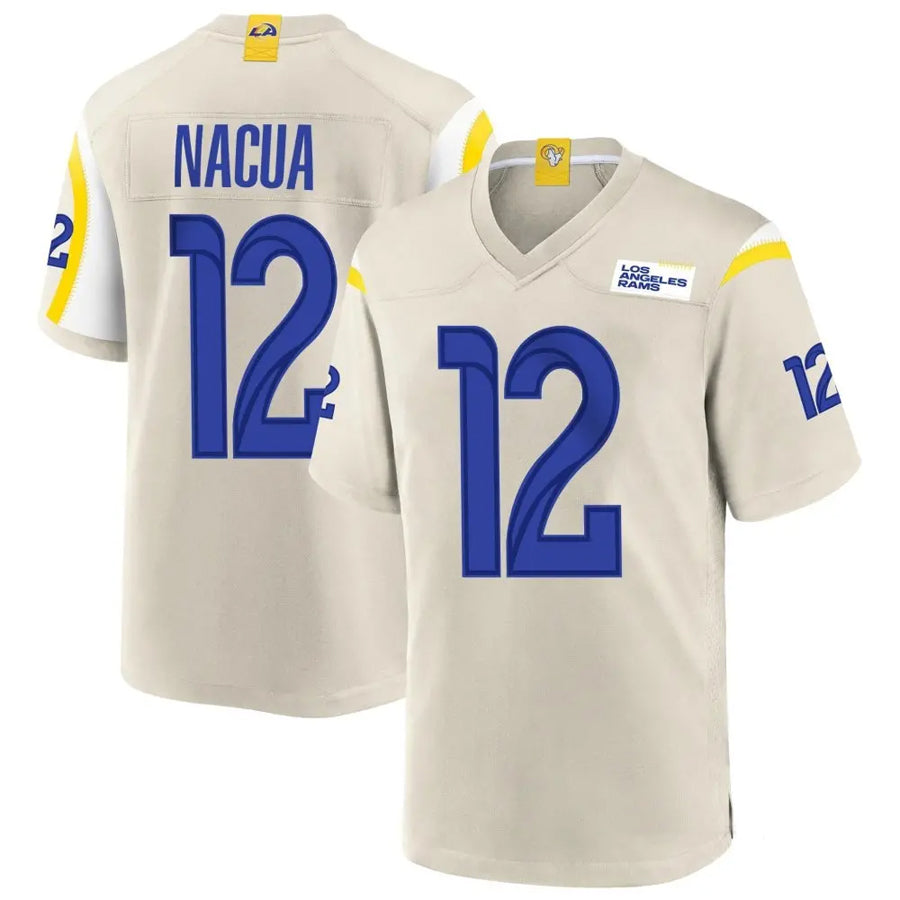Kdoa LA.Rams #12 Puka Nacua Player Bone Replica Game Stitched Jerseys