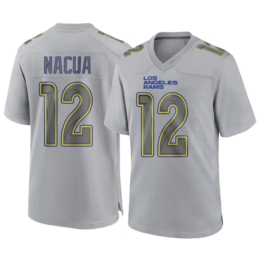 Kdoa LA.Rams #12 Puka Nacua Player Gray Atmosphere Fashion Game Stitched Jerseys