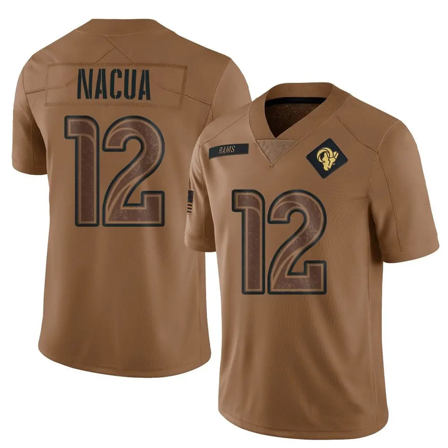 Kdoa LA.Rams #12 Puka Nacua Player Limited Brown Salute To Service Stitched Jerseys