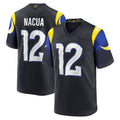 Kdoa LA.Rams #12 Puka Nacua Player Midnight Blue Rivalries Collection Game Stitched Jerseys
