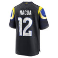 Kdoa LA.Rams #12 Puka Nacua Player Midnight Blue Rivalries Collection Game Stitched Jersey