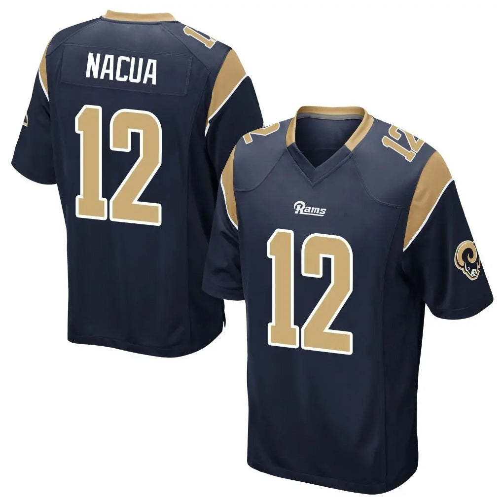 Kdoa LA.Rams #12 Puka Nacua Player Navy Home Game Stitched Jerseys