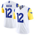 Kdoa LA.Rams #12 Puka Nacua Player White Vapor F.U.S.E. Limited Home Game Stitched Jerseys